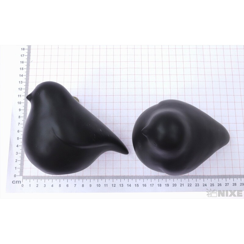 PTÁČEK KERAMIKA 13x10cm*ČERNÁ