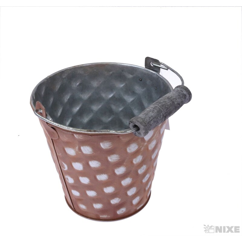 PLECHOVÝ KBELÍK 11x10cm*HNĚDÁ