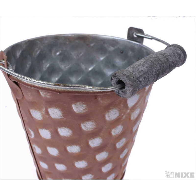 PLECHOVÝ KBELÍK 11x10cm*HNĚDÁ