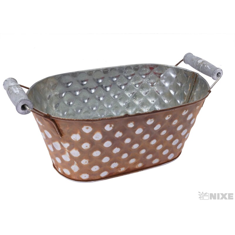 PLECHOVÝ KBELÍK 20x12x9cm*HNĚDÁ