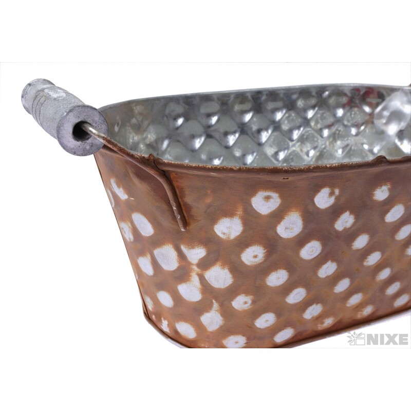 PLECHOVÝ KBELÍK 20x12x9cm*HNĚDÁ