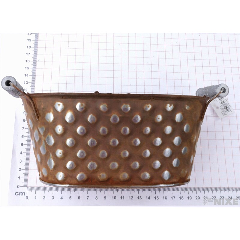 PLECHOVÝ KBELÍK 20x12x9cm*HNĚDÁ