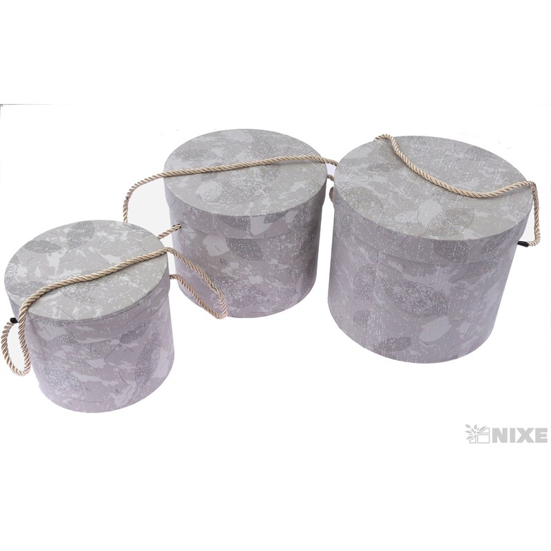 KVĚTINOVÝ BOX 3ks pr.20x17cm 17x16 14x12*MIX BAREV