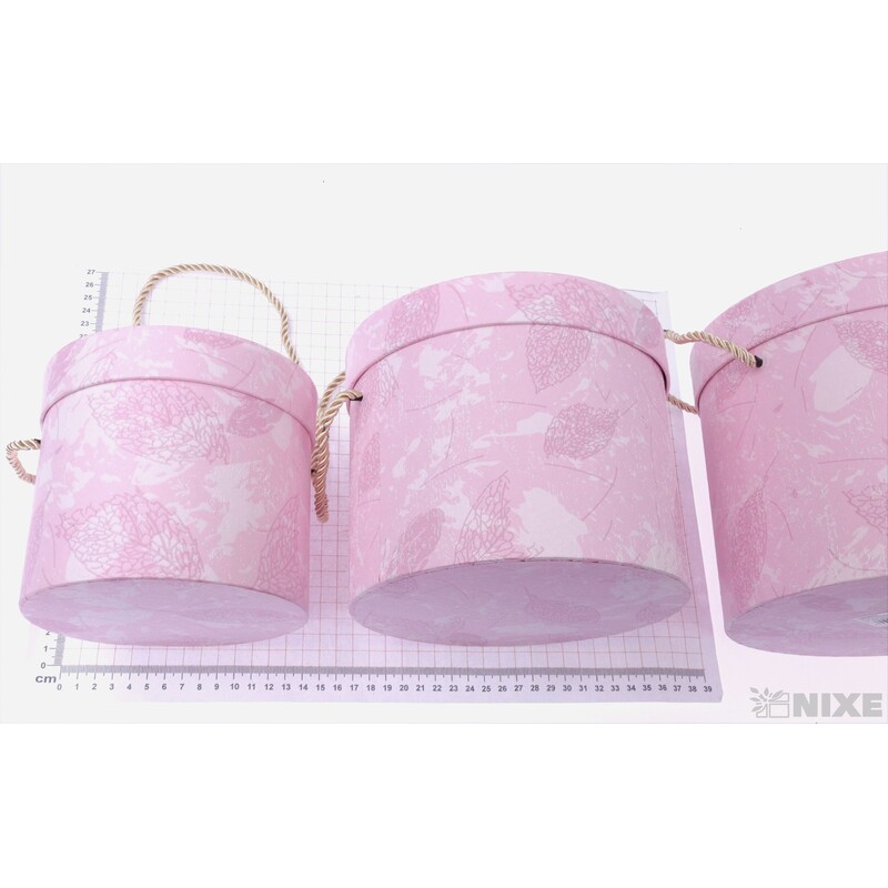 KVĚTINOVÝ BOX 3ks pr.20x17cm 17x16 14x12*MIX BAREV