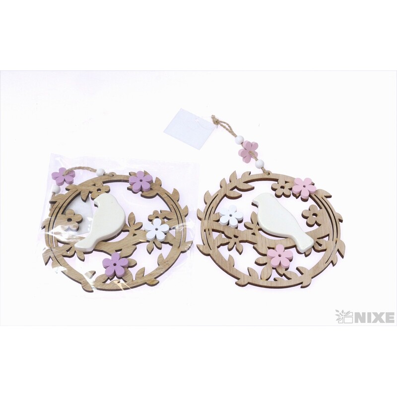 ZÁVĚS PTÁČEK KRUH 14cm