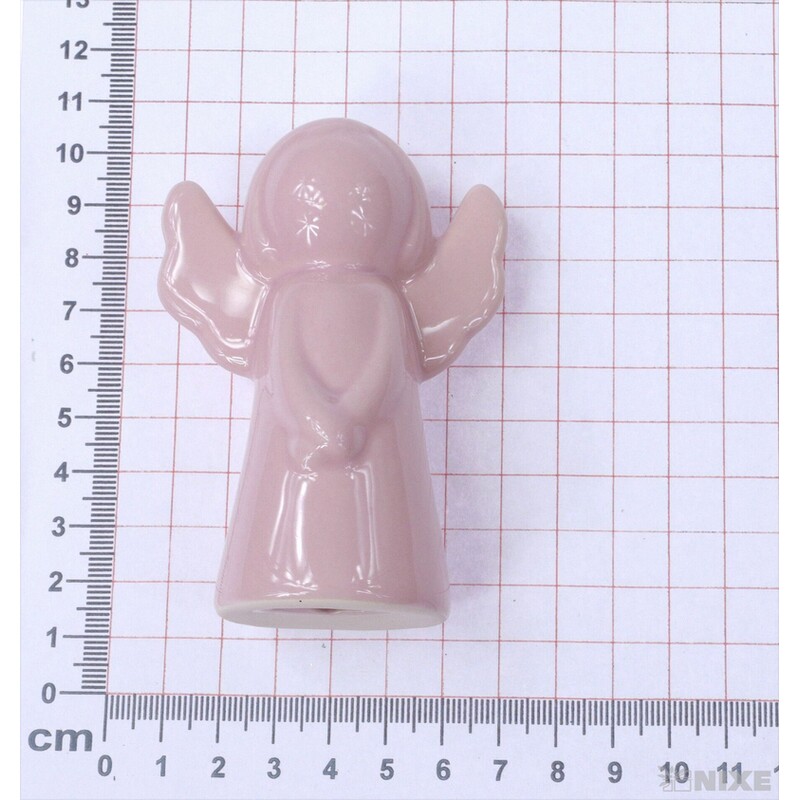 ANDĚL PORCELÁN 9cm*RŮŽOVÁ