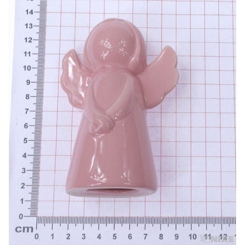 ANDĚL PORCELÁN 11,5cm*RŮŽOVÁ