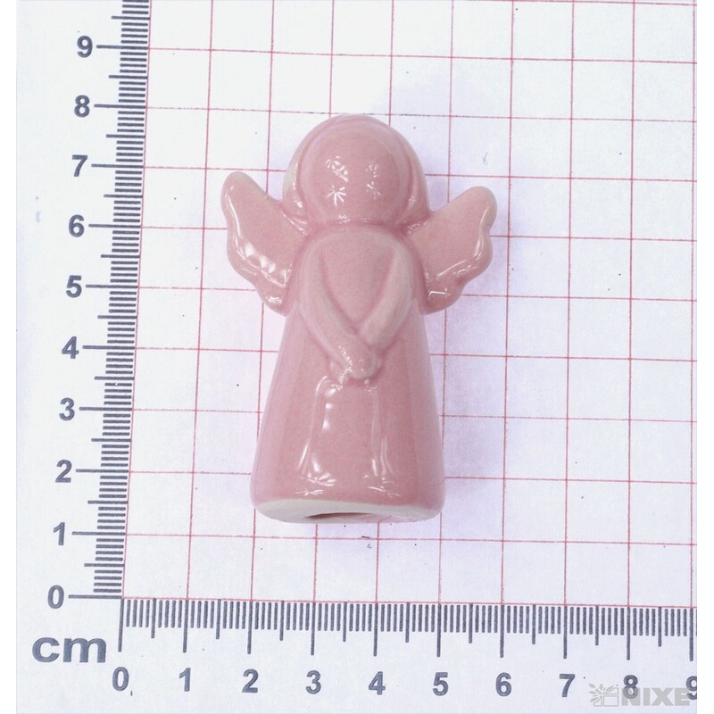 ANDĚL PORCELÁN 6,5cm*RŮŽOVÁ