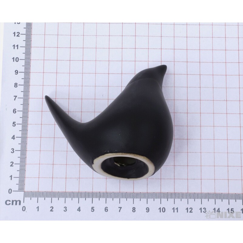 PTÁČEK KERAMIKA 10x9cm*ČERNÁ