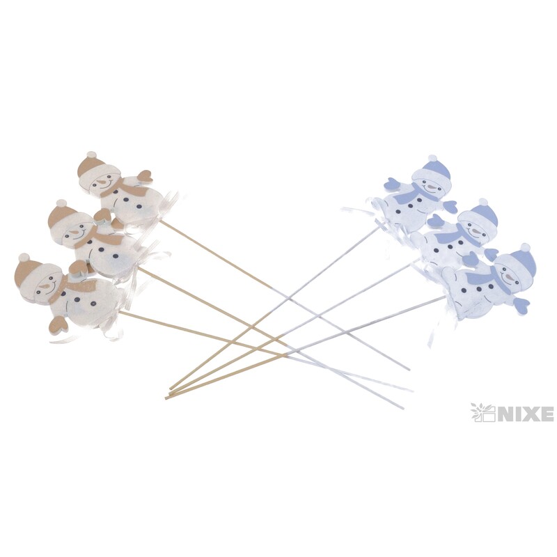 ZÁPICH SNĚHULÁK 8x28cm 6ks*BÍLÁ