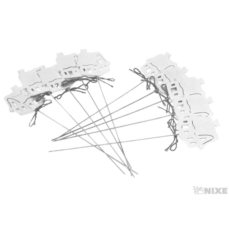 ZÁPICH DOMEČEK 7x27cm 10ks*BÍLÁ