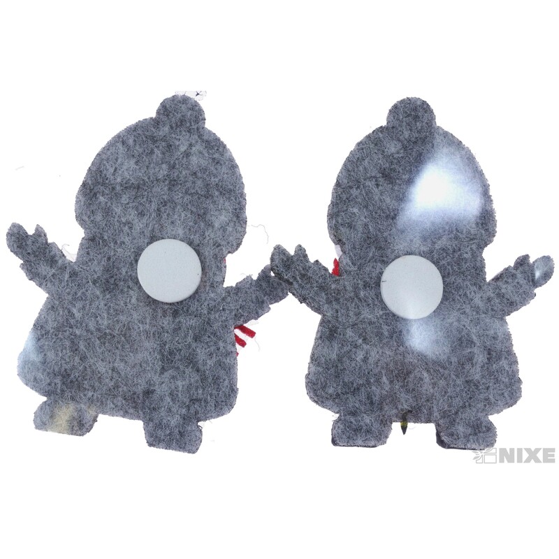 VÁNOCE FILC NALEP 6ks 6x4cm*MIX BAREV