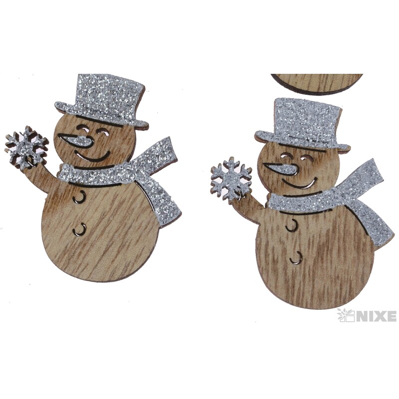 VÁNOCE NALEP 4ks 5cm*MIX BAREV