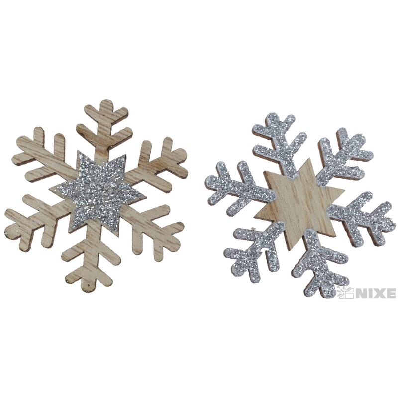 VÁNOCE NALEP 4ks 5cm*MIX BAREV