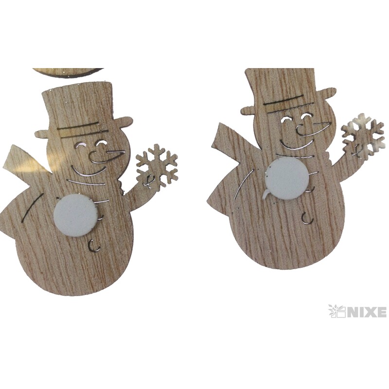 VÁNOCE NALEP 4ks 5cm*MIX BAREV