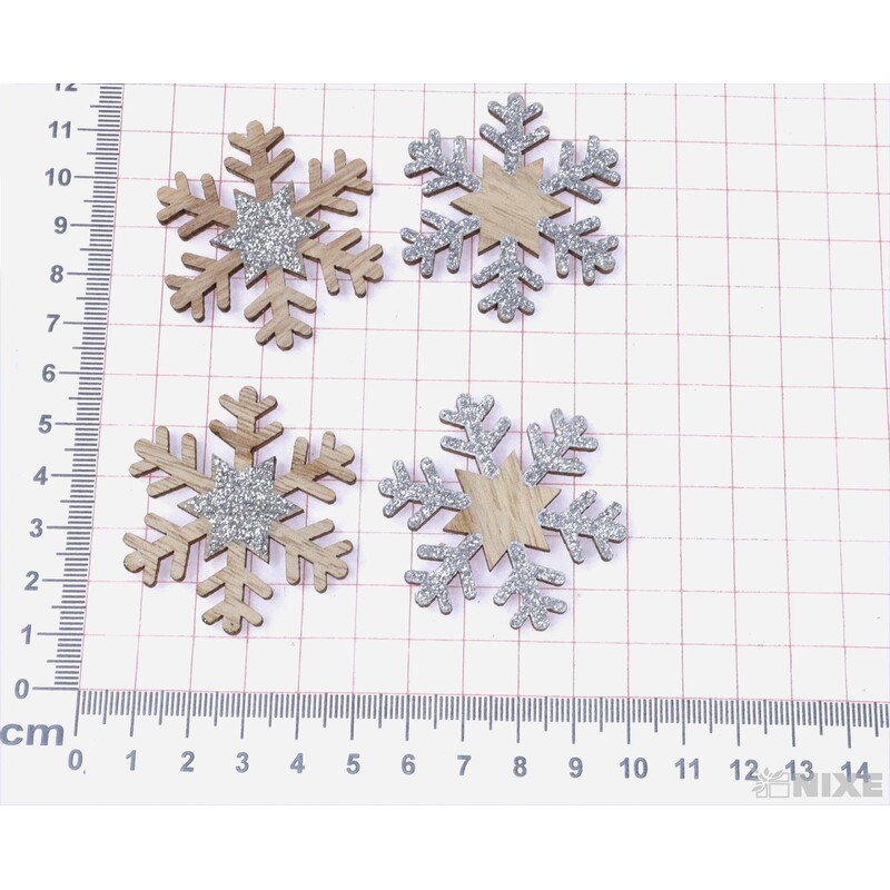 VÁNOCE NALEP 4ks 5cm*MIX BAREV