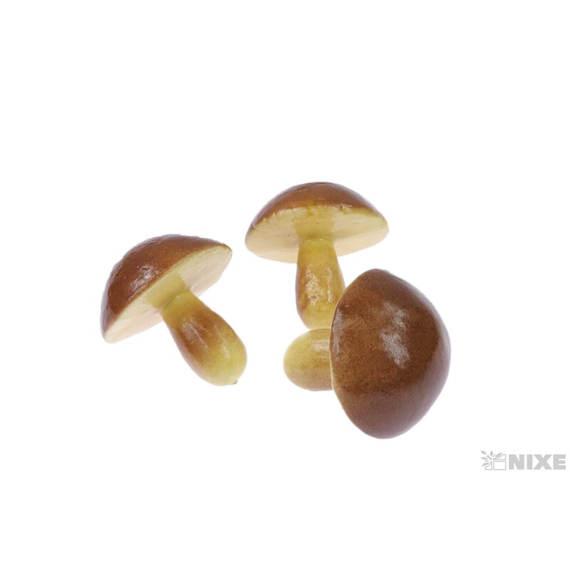 HŘÍBKY 9cm 3ks*HNĚDÁ