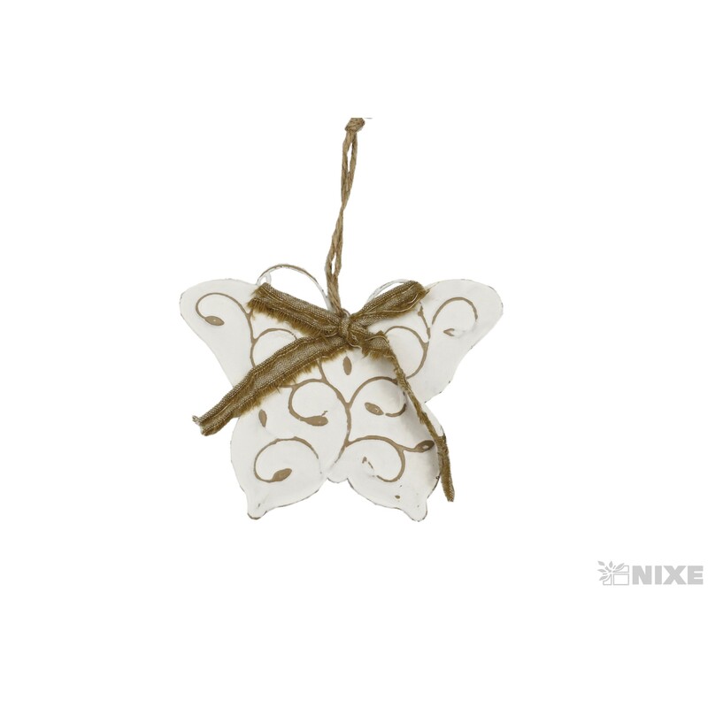 ZÁVĚS MOTÝL PLECH 9x12cm*STŘÍBRNÁ