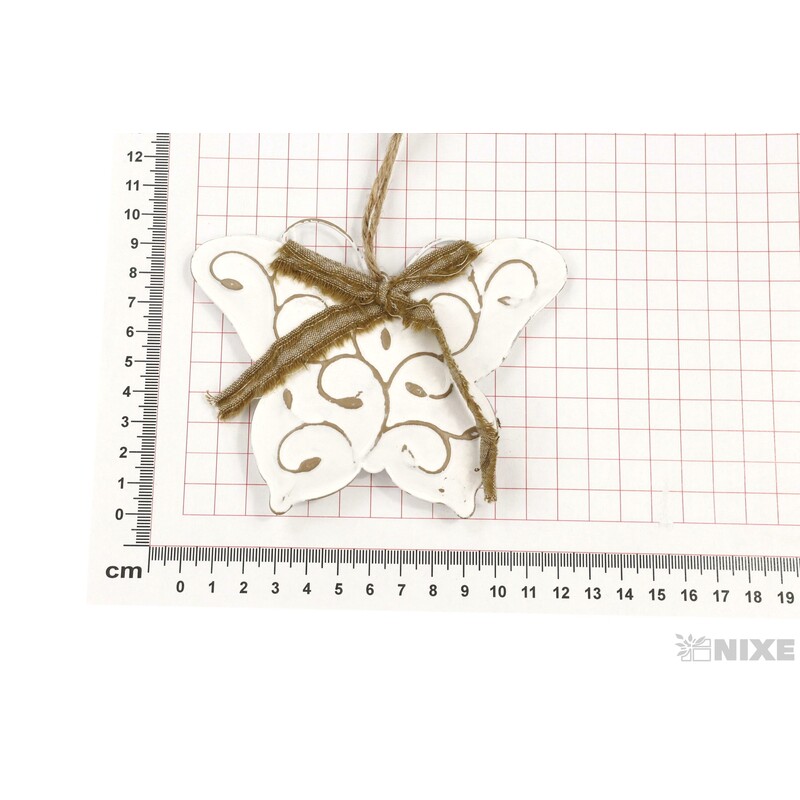 ZÁVĚS MOTÝL PLECH 9x12cm*STŘÍBRNÁ