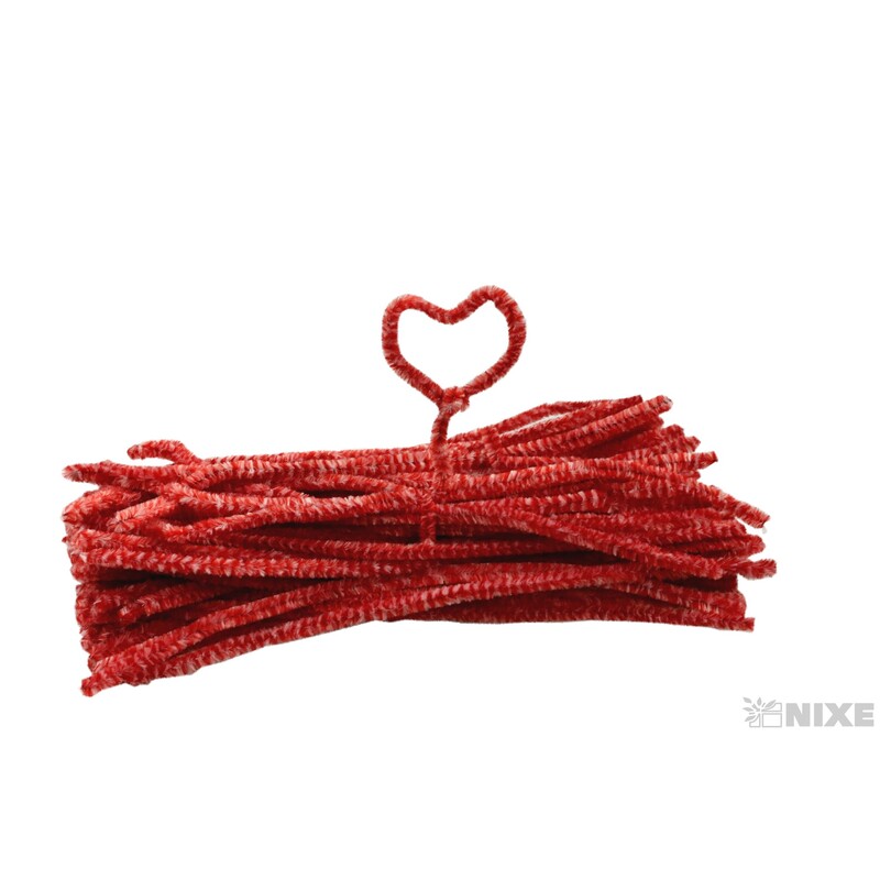 DRÁTEK ŽINYLKA 8mmx31cm 100ks*ČERVENÁ