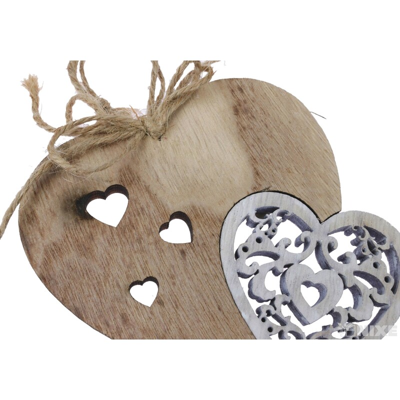 ZÁVĚS SRDCE D 10x10cm*PŘÍRODNÍ