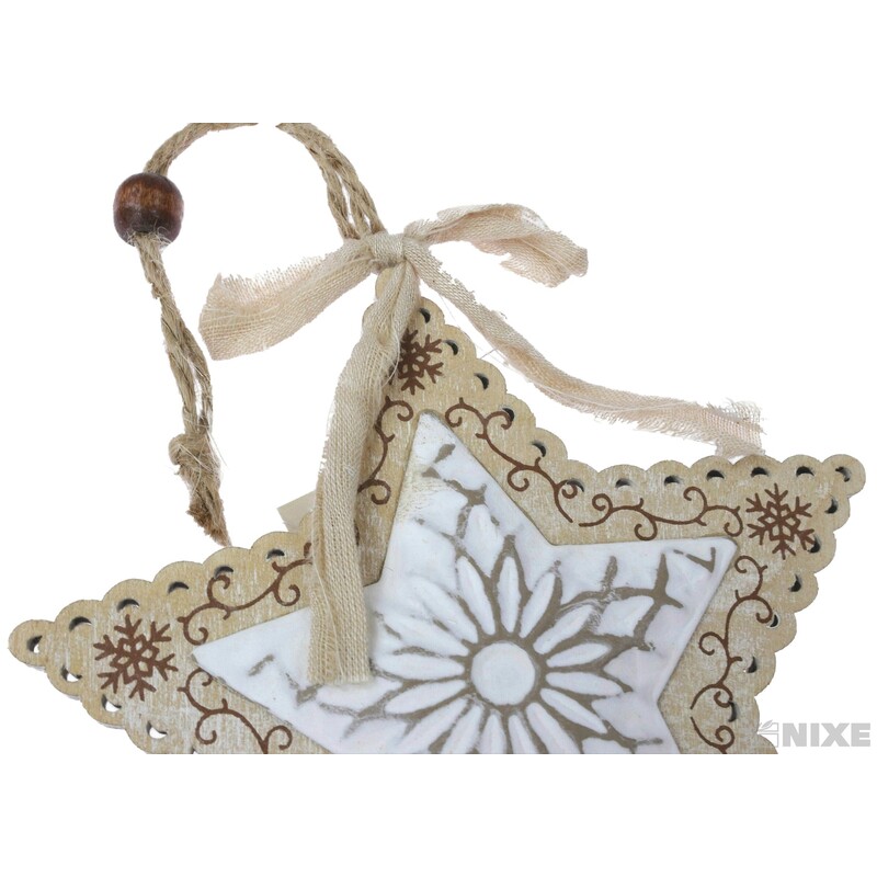 ZÁVĚS HVĚZDA 11cm*KRÉMOVÁ