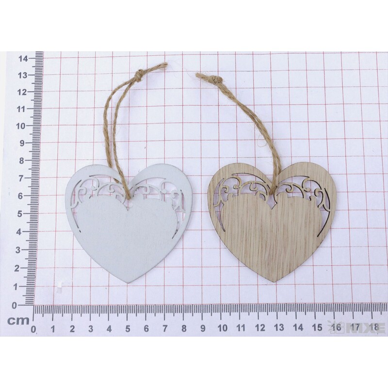 ZÁVĚS SRDCE 7cm 10ks*MIX BAREV