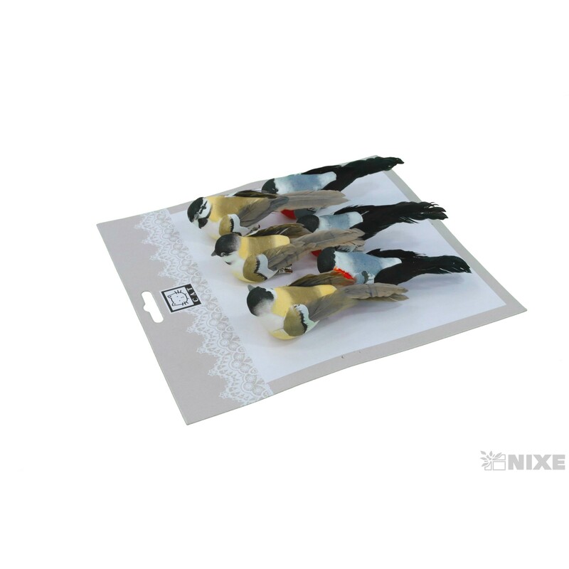 PTÁČEK  KLIPS 11cm 6ks*MIX BAREV