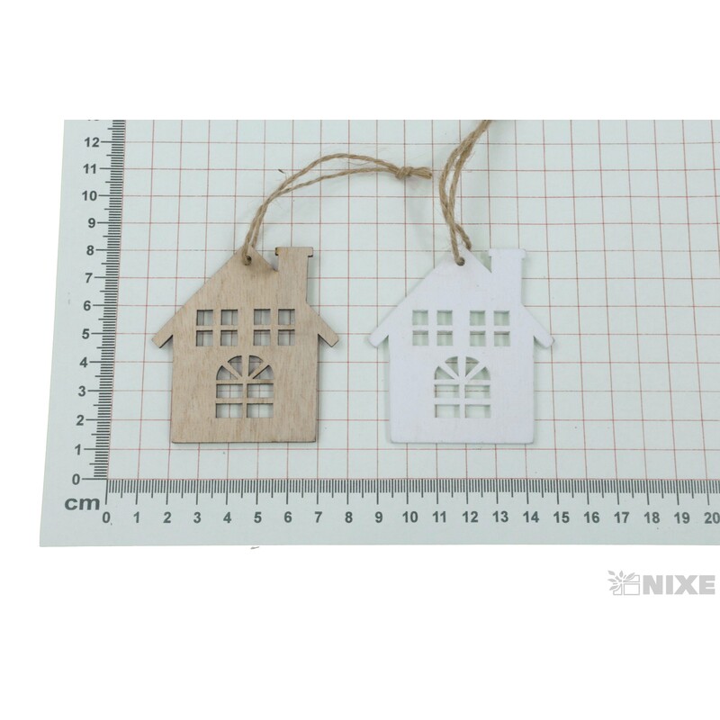 ZÁVĚS DOMEČEK 5x7cm 10ks*MIX BAREV