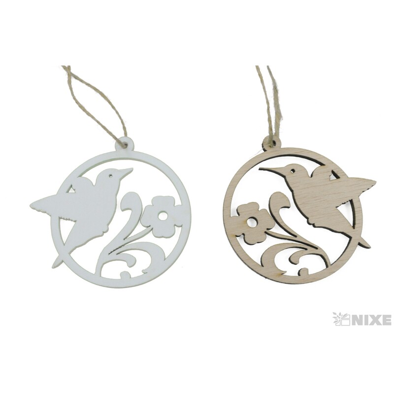 ZÁVĚS PTÁČEK 6cm 10ks*MIX BAREV