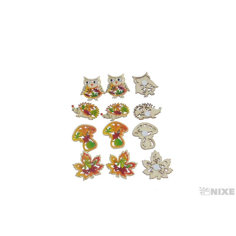 PODZIM NALEPOVACÍ 4x4cm 12ks*