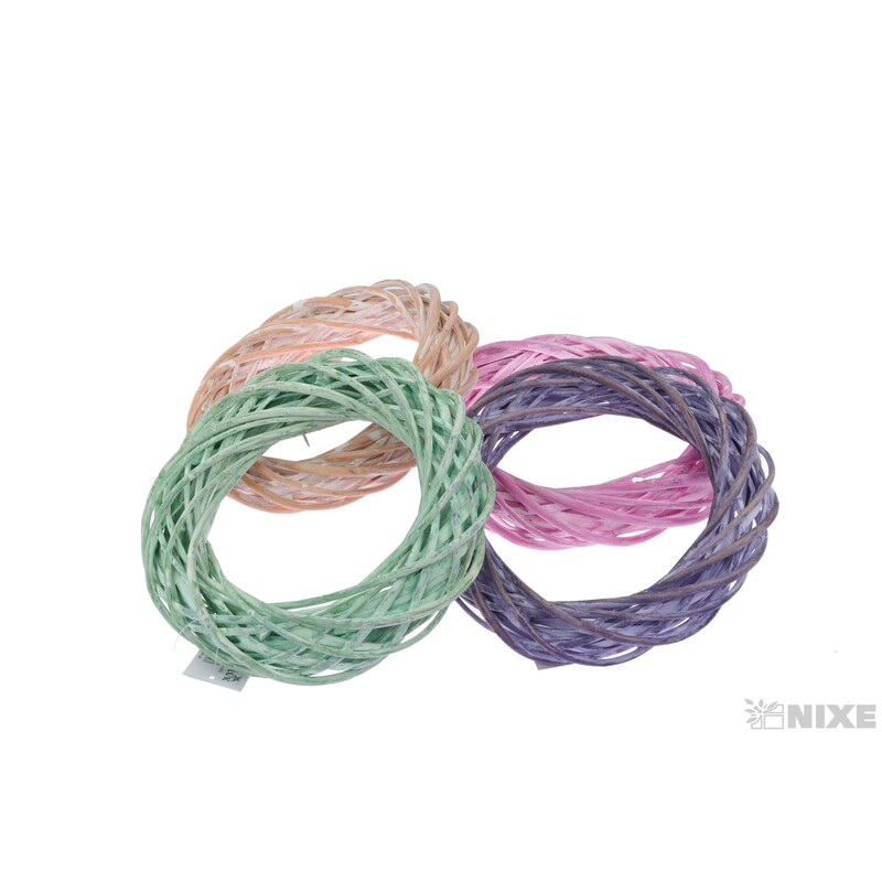 VĚNEC PROUTĚNÝ 23cm*MIX BAREV