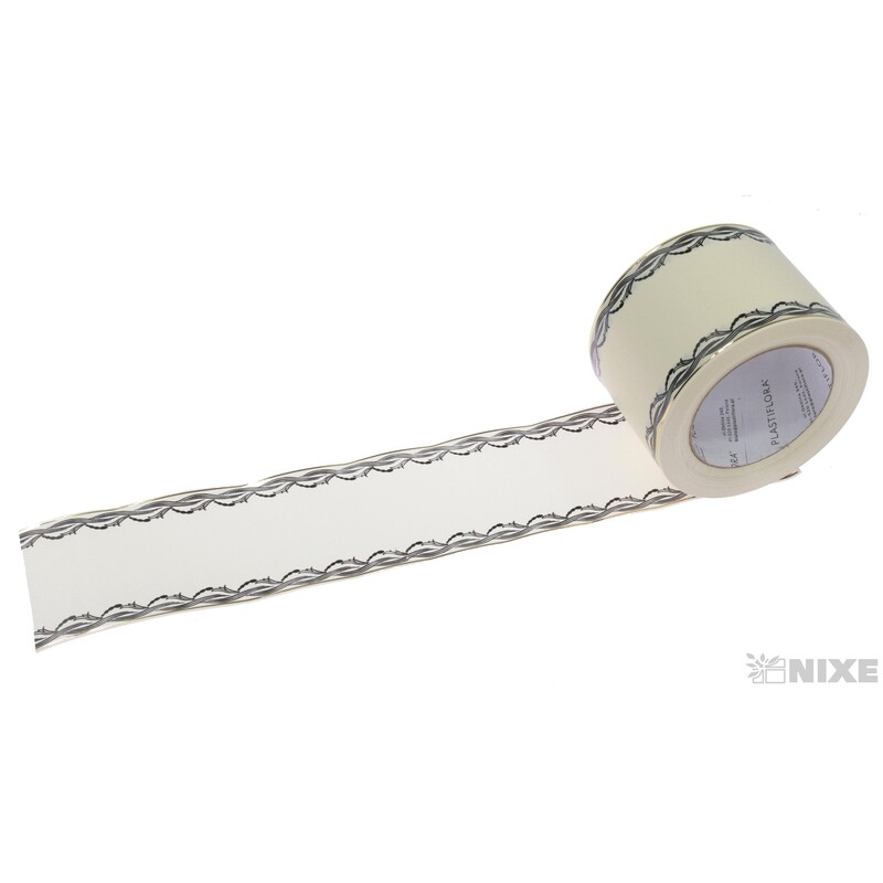 POHŘEBNÍ PÁSEK 80mmx50yd TISK*KRÉMOVÁ