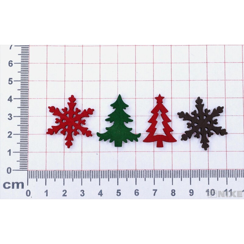 VÁNOCE D 3cm 60ks*MIX BAREV