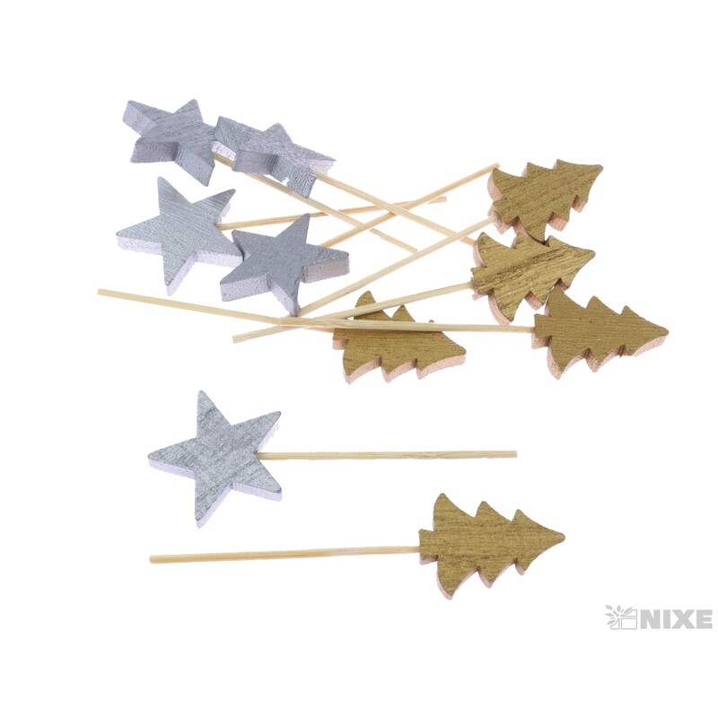 ZÁPICH D VÁNOCE 4x12cm 10ks*MIX BAREV