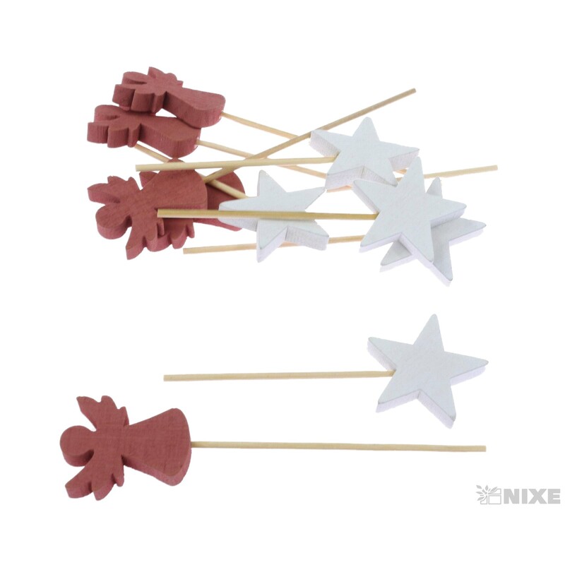 ZÁPICH D VÁNOCE 4x12cm 10ks*MIX BAREV