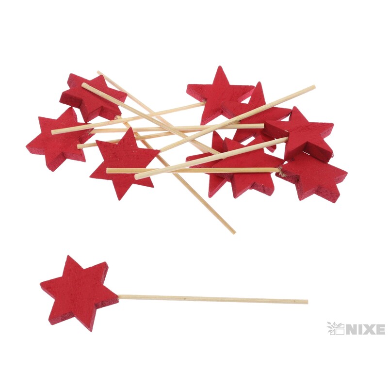 ZÁPICH D HVĚZDA 4x12cm 10ks*ČERVENÁ