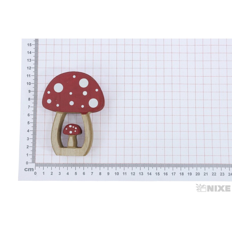 MUCHOMŮRKA D 7x10cm*ČERVENÁ