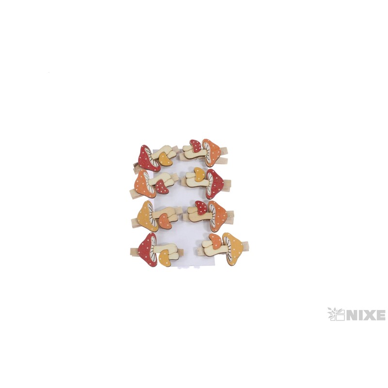 OZDOBNÝ KOLÍČEK MUCHOMŮRKA 3x4cm 8ks*