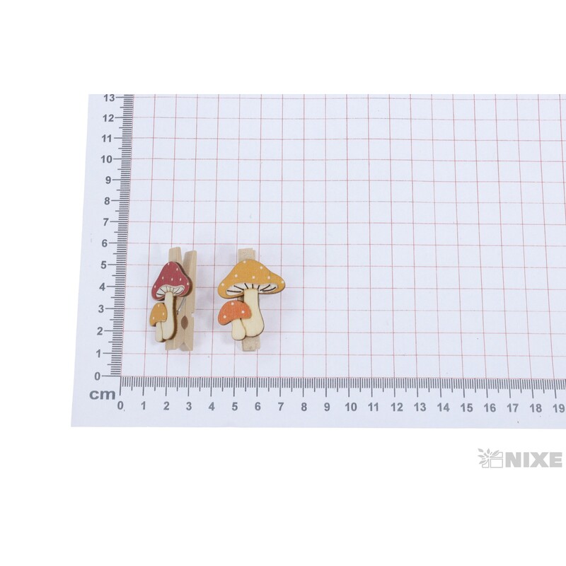 OZDOBNÝ KOLÍČEK MUCHOMŮRKA 3x4cm 8ks*