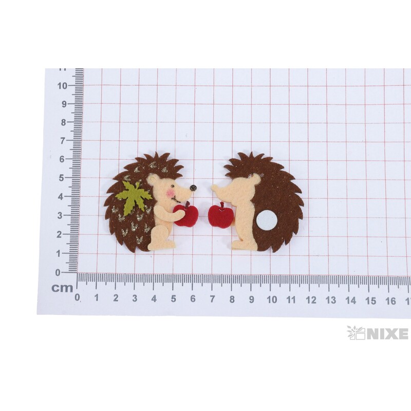 JEŽEK FILC NALEP 5cm 4ks*MIX BAREV