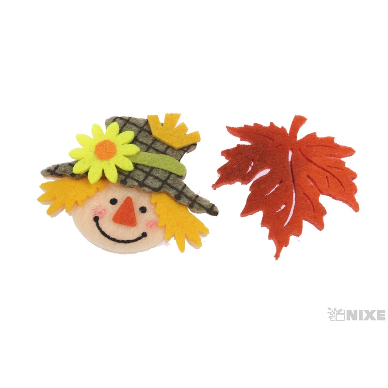 PODZIM FILC NALEP 5cm 4ks*MIX BAREV