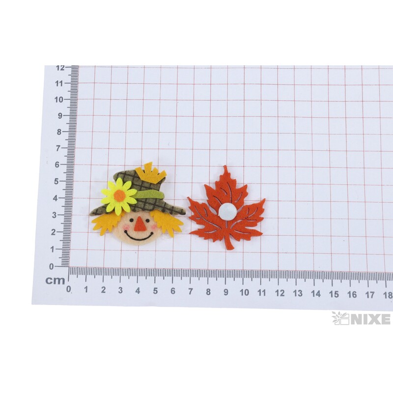 PODZIM FILC NALEP 5cm 4ks*MIX BAREV