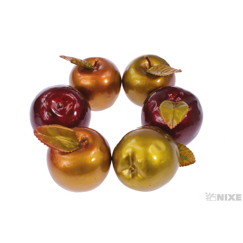 JABLÍČKA 6cm 6ks*MIX BAREV