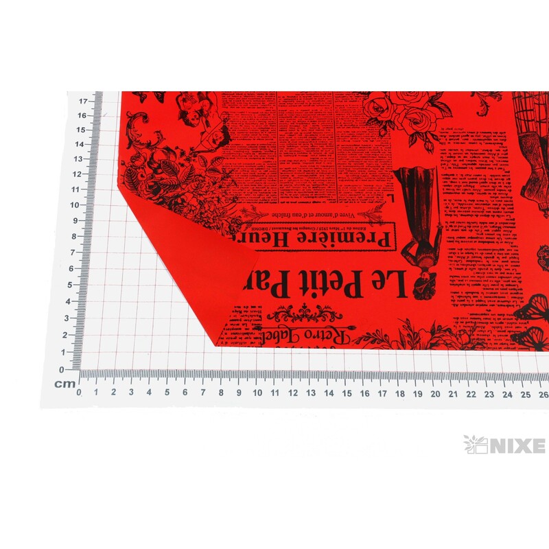 ROLE PERLA ROMANCE 70cmx40m*ČERVENÁ