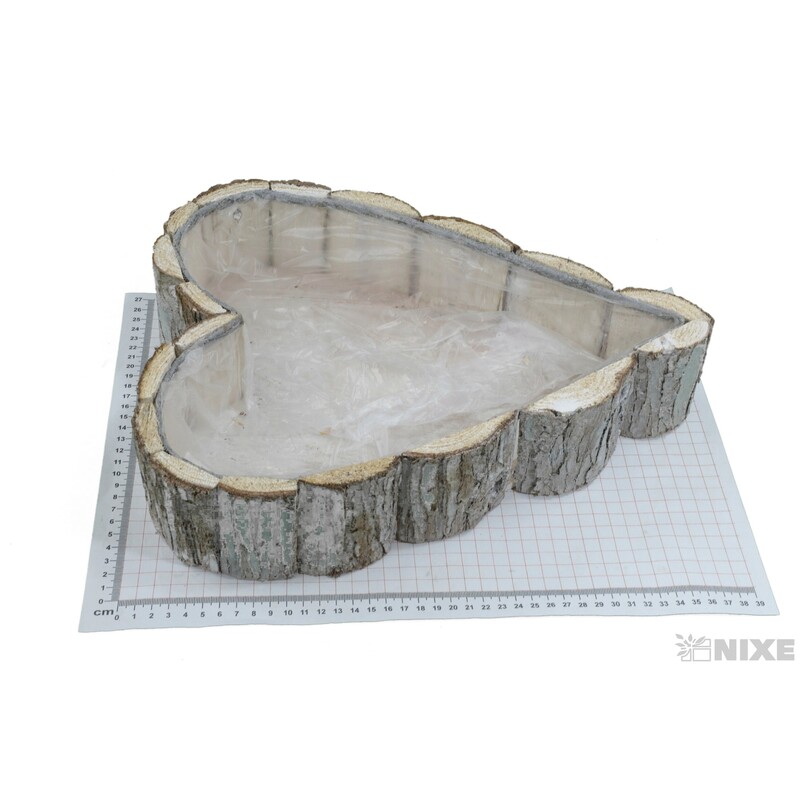 OBAL SRDCE KŮRA 35x6cm*BÍLÁ