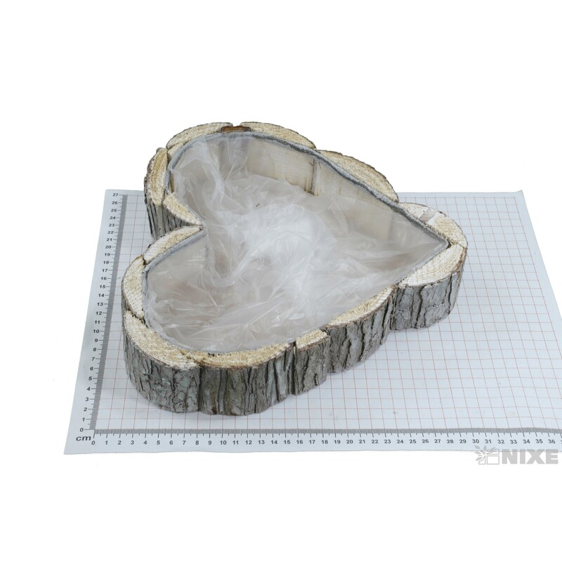 OBAL SRDCE KŮRA 27x4cm*BÍLÁ