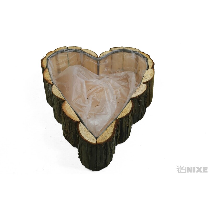 OBAL SRDCE KŮRA 35x7cm*HNĚDÁ