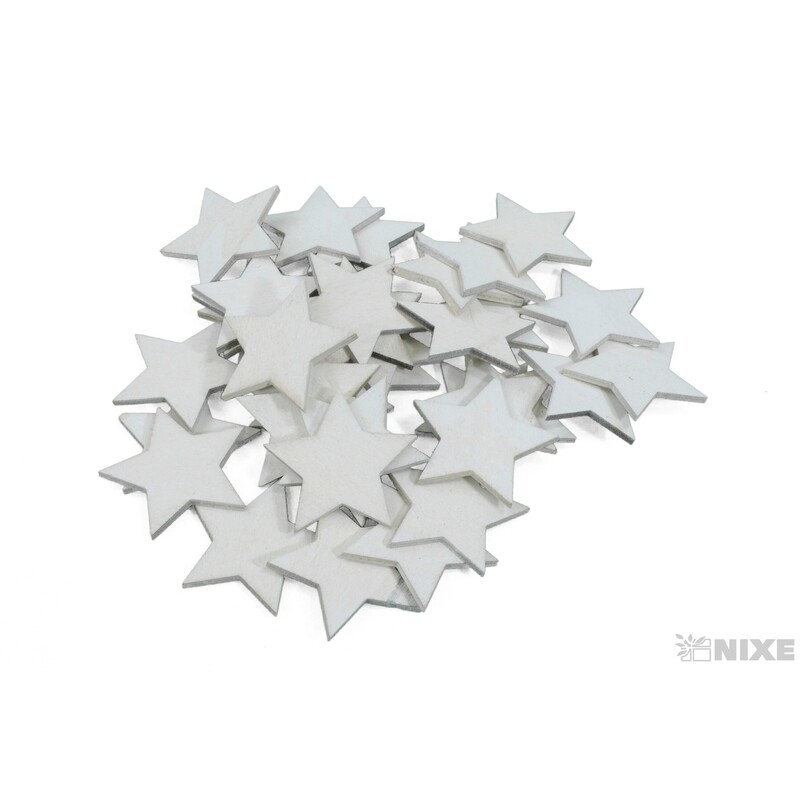 HVĚZDA D 4,5cm 36ks*BÍLÁ