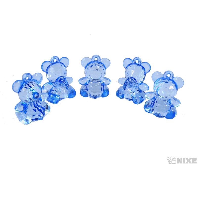 ZÁVĚS AKRYL MEDVÍDEK 4cm 5ks*MIX BAREV